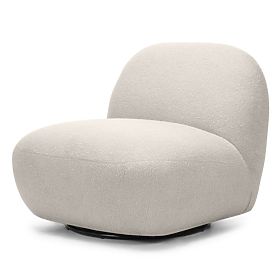 Scaun rotativ Mikado, bej deschis, boucle, forme rotunjite