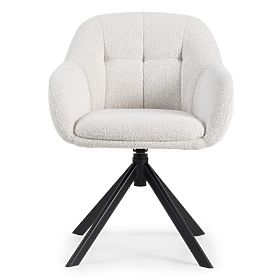 Scaun rotativ Santos bej-crem/negru picioare