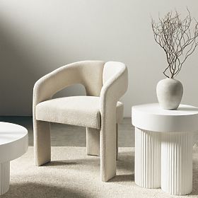 Scaun tapițat Castelo bej