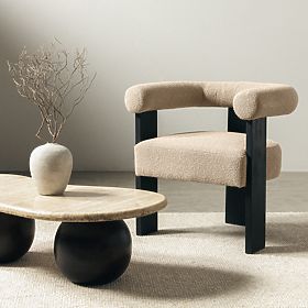 Scaun tapițat Chili bej/negru, lemn de cauciuc