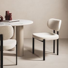 Scaun tapițat Flare, bej deschis/picioare negre