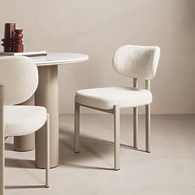 Scaun tapițat Flare, crem/bej