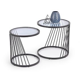 Set ANTILLA de 2 mese negre/fumurii (1p=1buc), Halmar