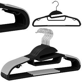 Set de 10 umerașe Flexi negru-gri