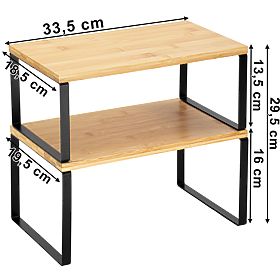 Set de 2 rafturi din bambus GINGER, Halmar