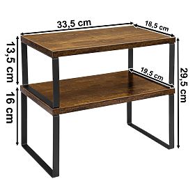 Set de 2 rafturi din bambus GINGER RUSTIC