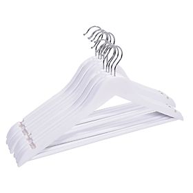 Set de 5 umerașe din lemn RONDO alb