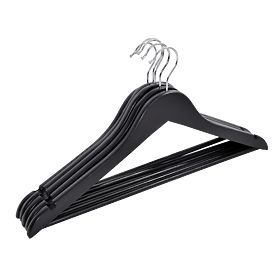Set de 5 umerașe din lemn RONDO negru