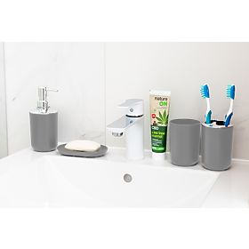 Set de baie FLORES 6 piese gri