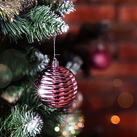 Set de decorațiuni de Crăciun Lila/Rose 208 buc, Tutumi