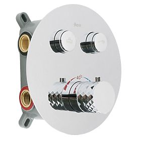 Set de duș încastrat cu termostat Rea Lungo Diamond Crom+ BOX, Rea