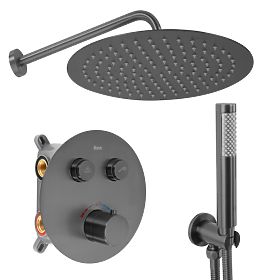 Set de duș încastrat cu termostat Rea Lungo Titan + BOX, Rea