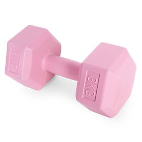 Set de gantere hexagonale 2x3 kg pentru fitness roz ModernHome