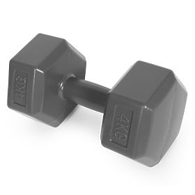 Set de gantere hexagonale 2x4 kg pentru fitness gri ModernHome