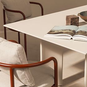 Set de grădină Amarello, masă 220 cm + 6 scaune, aluminiu, bej deschis/maro bordo