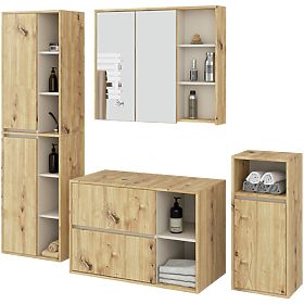 SET DE MOBILIER DE BAIE SUSPENDAT CU ORIFICII VAMI STEJAR ARTISAN / CAȘMIR