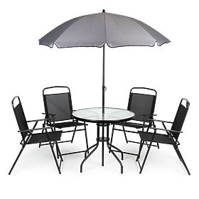 Set de mobilier de grădină masă 4 scaune umbrelă, MultiGarden