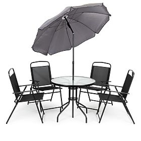 Set de mobilier de grădină masă 4 scaune umbrelă, MultiGarden