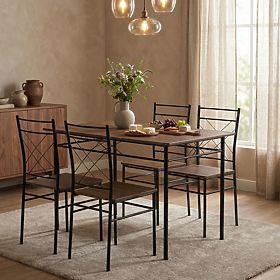 Set de mobilier pentru bucătărie și sufragerie masă + 4 scaune VERONA ModernHome, MODERNHOME