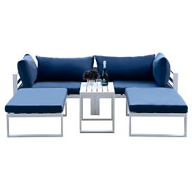 Set mobilier de grădină SANTO alb, Halmar