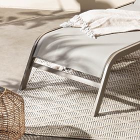 Șezlong de grădină Sandy reglabil, gri deschis/bej