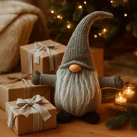 Spiriduș de Crăciun 35 cm YX045 GRI