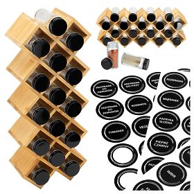 Suport din bambus pentru condimente KOCHEN 18 borcane