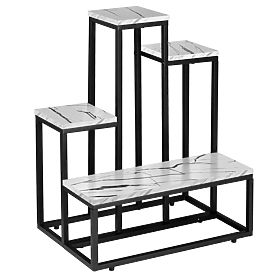 Suport pentru flori ANTIRES marmură albă metalic