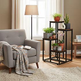 Suport pentru flori decorativ cu 4 rafturi loft ModernHome