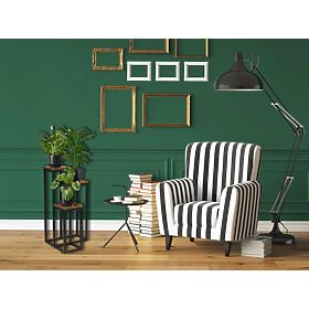 Suport pentru flori negru Munir Rustic stejar antichizat