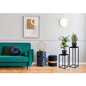 Suport pentru flori Piatto loft 60 cm negru