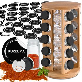 Suport rotativ din bambus pentru condimente ROTOR