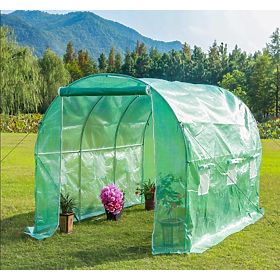 Tunel de grădină cu folie, seră 3x2x2 m 6 m² cadru metalic folie UV, Bauerkraft