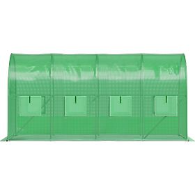 Tunel de grădină din folie 6x3x2 m 18 m² cadru metalic folie UV, Bauerkraft