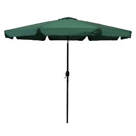 Umbrelă de grădină mare 3m înclinată, rabatabilă cu manivelă verde, MultiGarden