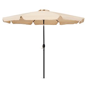 Umbrelă de grădină mare, înclinată, cu manivelă, bej, 3m