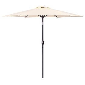 Umbrelă de grădină mare, înclinată, pliabilă, cu manivelă, 6 spițe, bej, 270 cm, MultiGarden