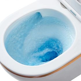 Vas de toaletă suspendat Rea Carlo Mini Tornado GOLD EDGE